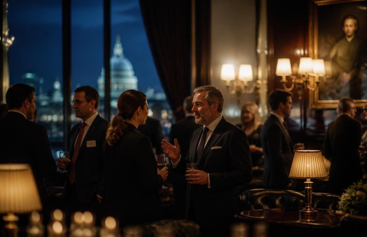 TLN members networking at a private London club evening